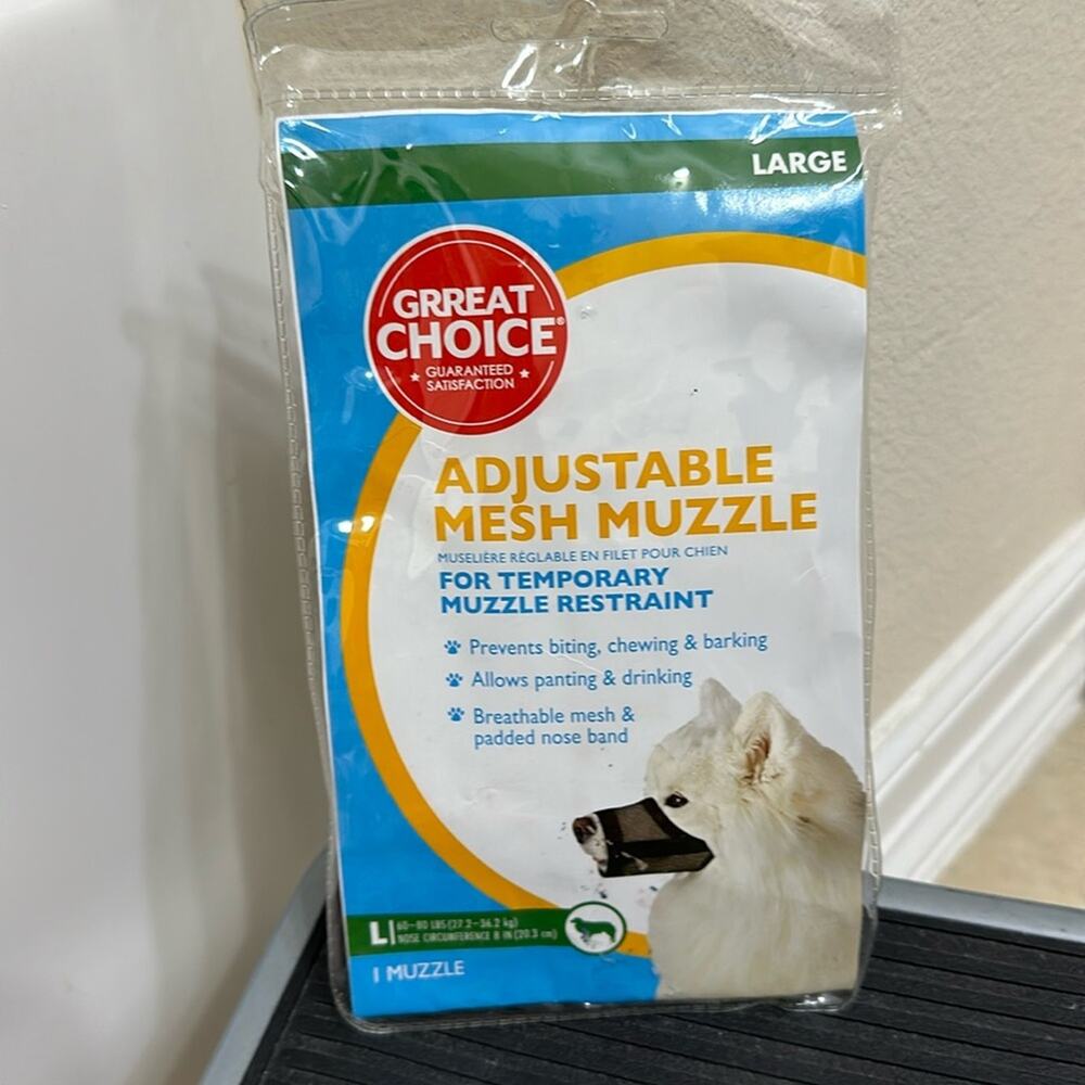 Adjustable mesh muzzle large